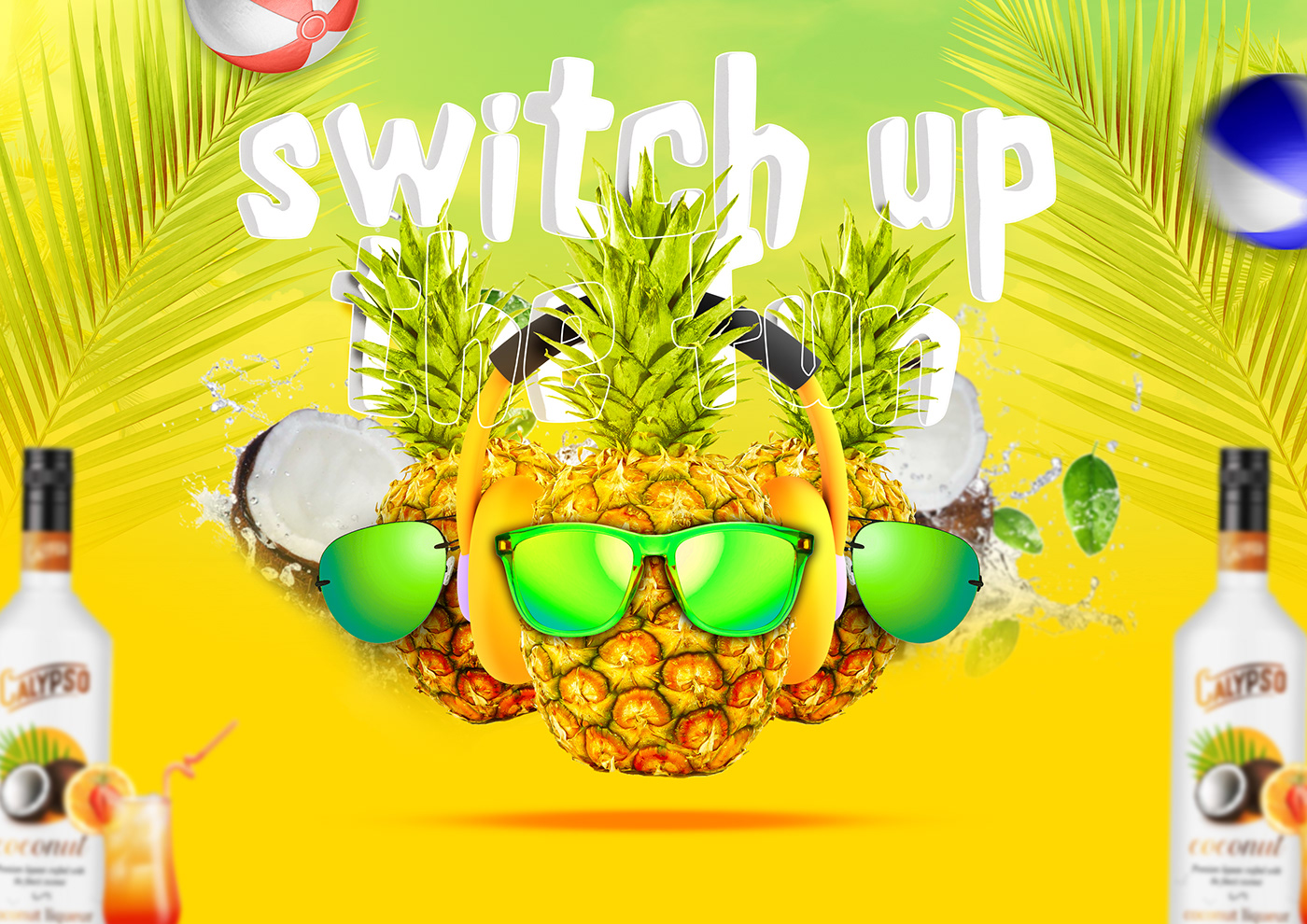 branding  banner beach Tropical cocktail brand identity Brand Design visual identity marketing   Advertising 