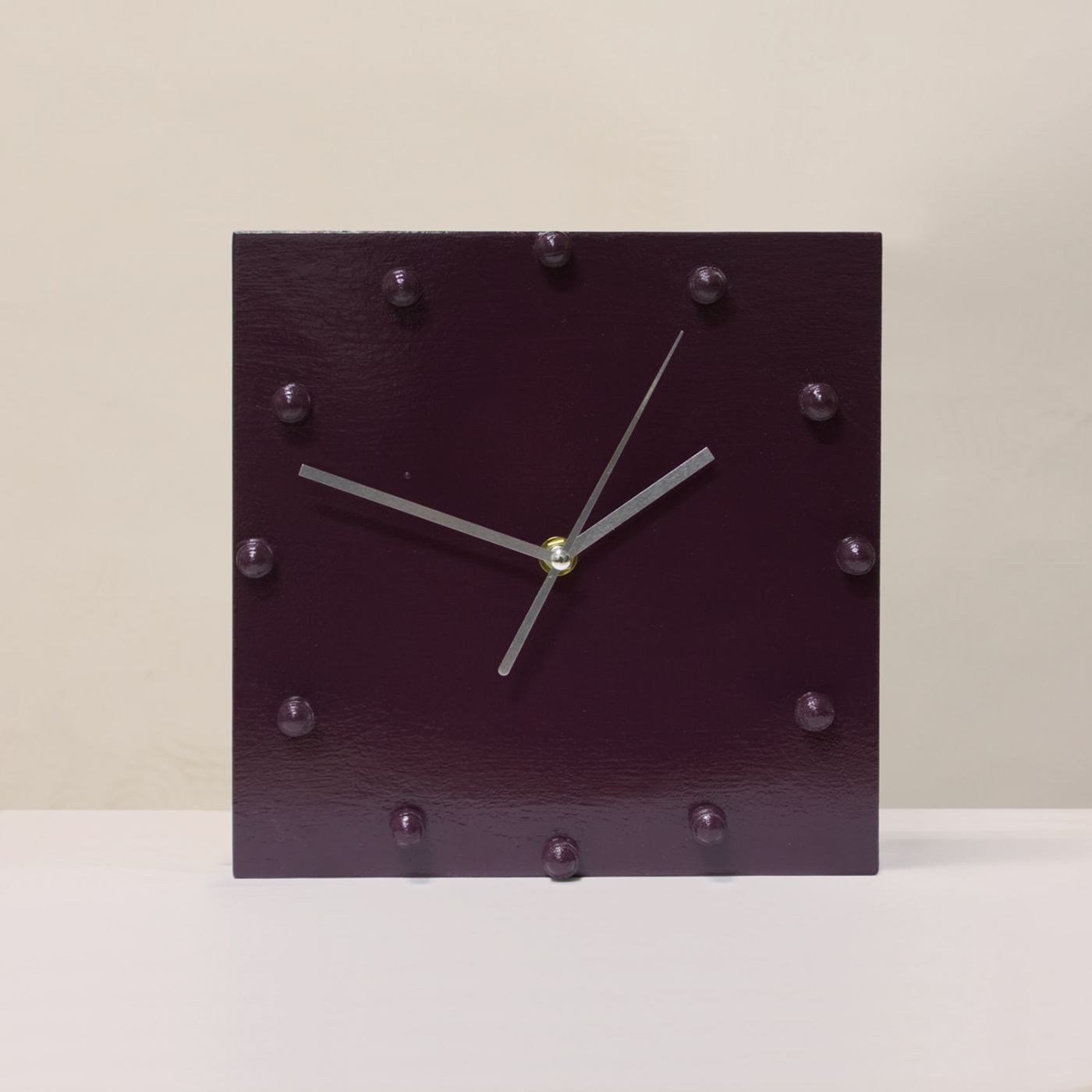plywood paint timepiece living room blue grey green purple clock time