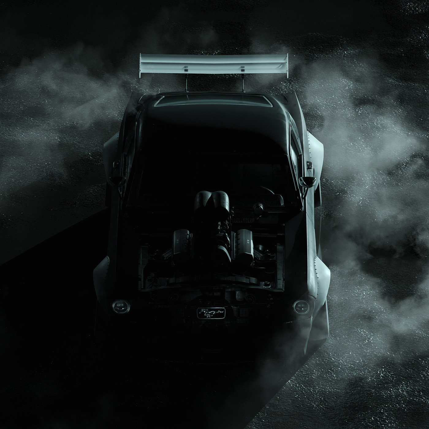 Mustang CG CGI car 3danimation octanerender   dragster 3dmodeling Racing CGCar