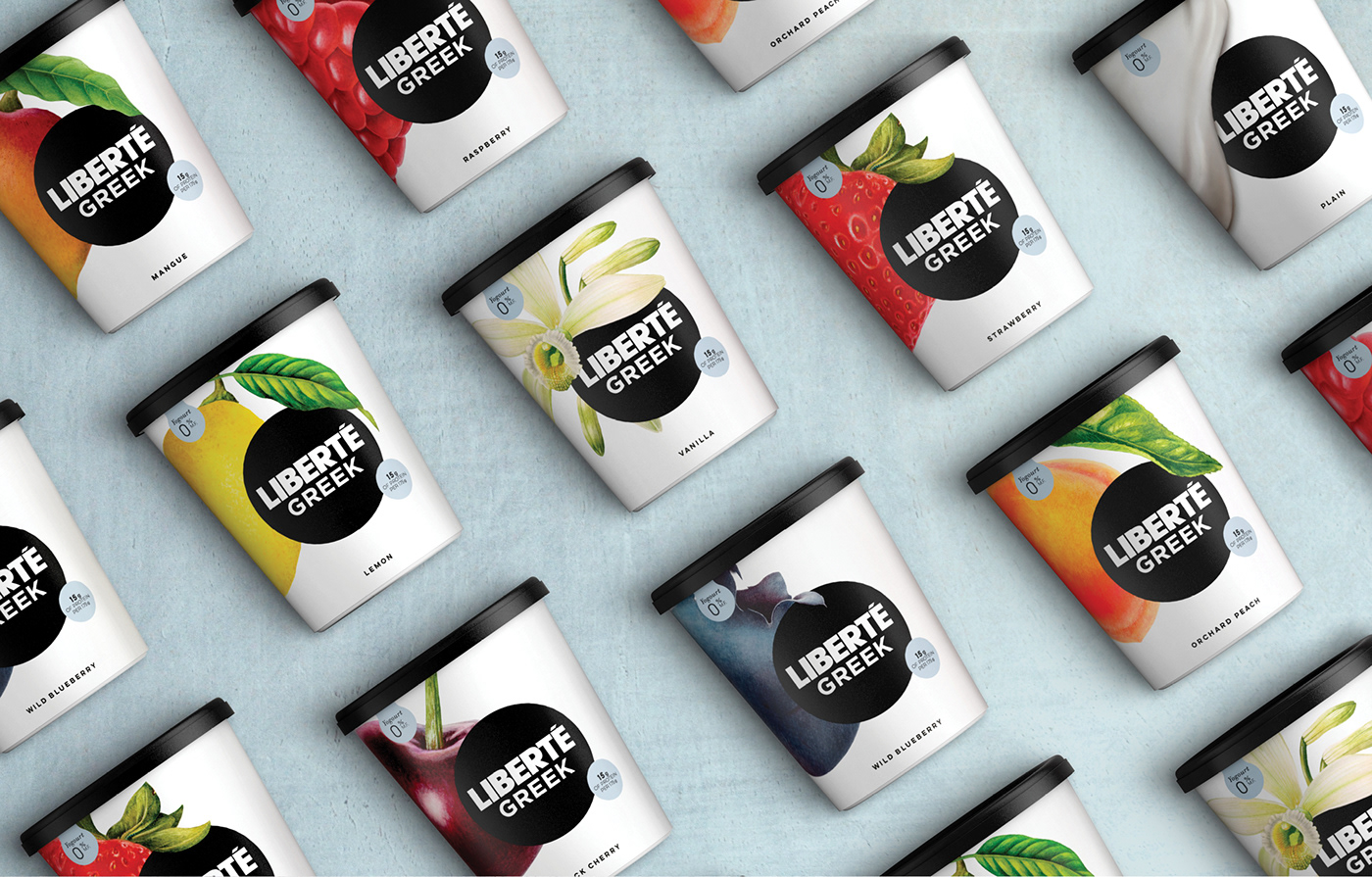 branding  circle classique Culinary Dairy Flavours fruits illustrations Packaging yogurt