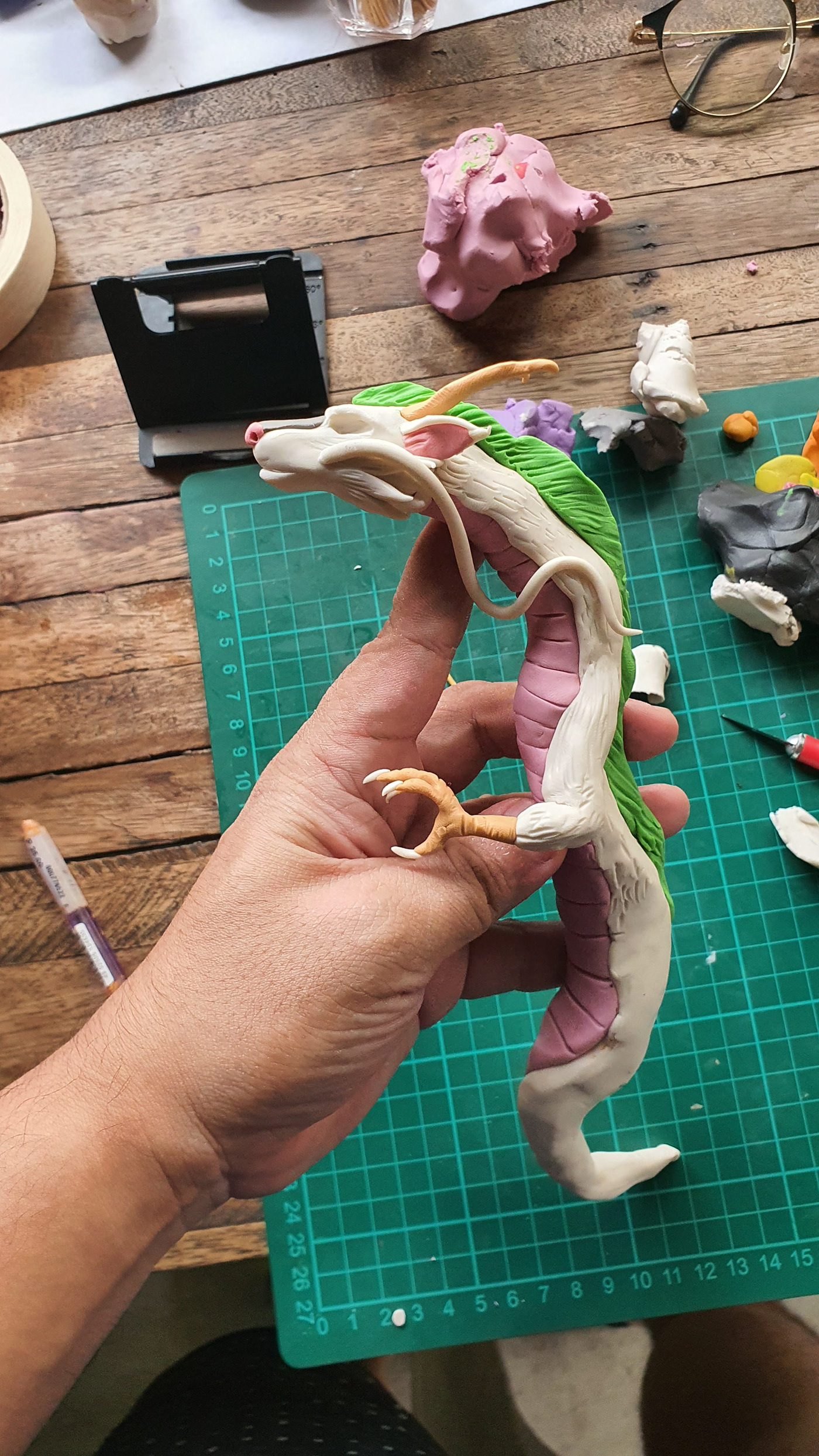 clay dragon haku Kohaku sculpting  Spirited Away Studio Ghibli