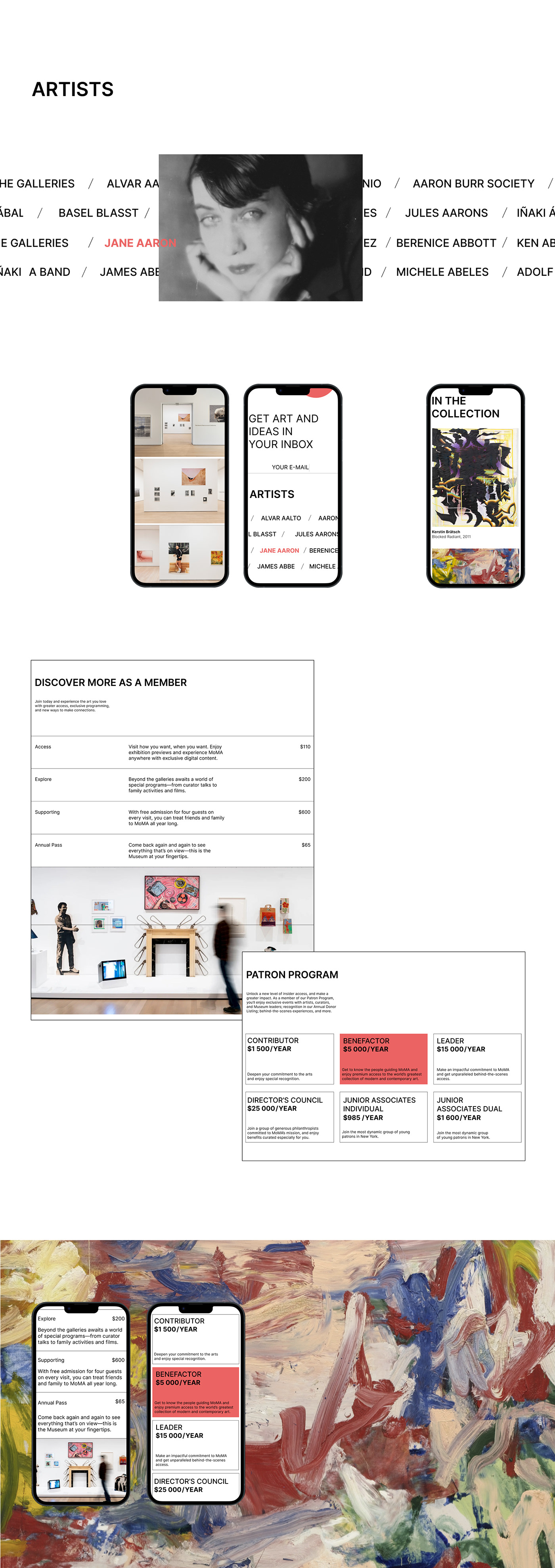 art Figma mobile Mobile app museum redesign UI/UX user interface Website