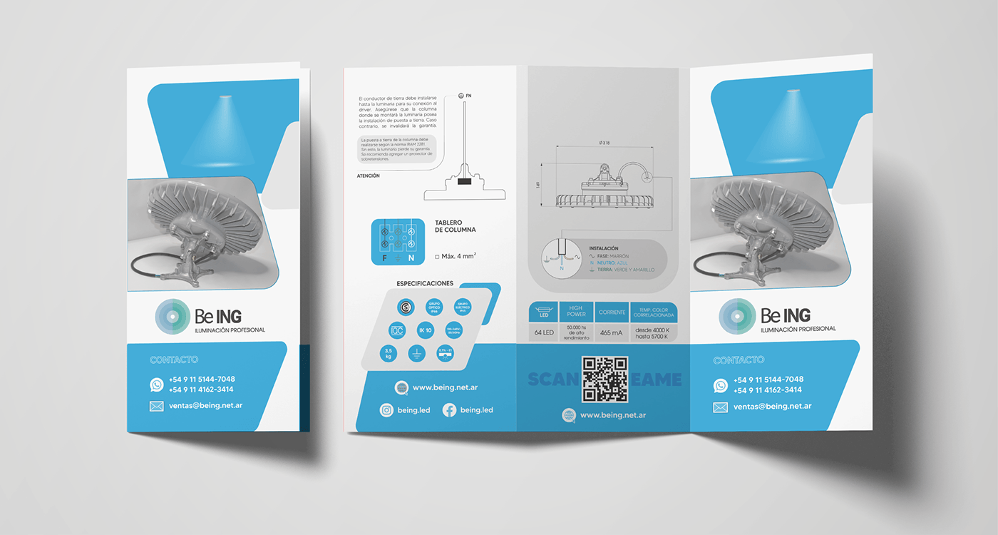 graphic design  industrial design  Render 3D Luminarias Instructivo folleto catalogo User Information manual de uso