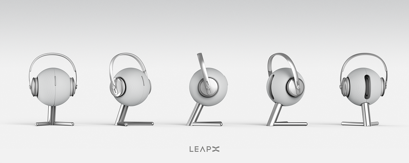 speaker headsets music productdesign ID lifestyle LeapX headphone branding  ux