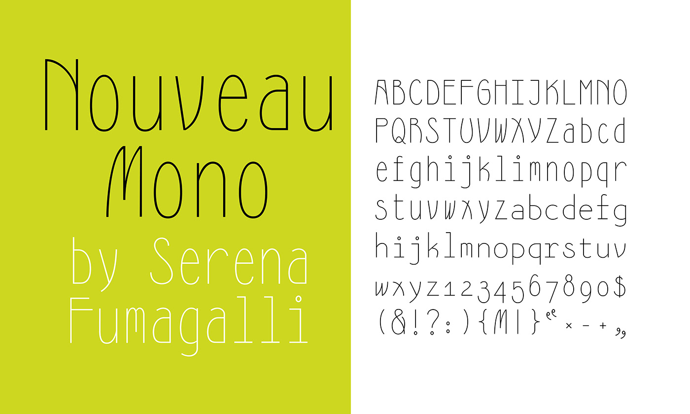 carattere carattere tipografico font font design monospaced tipografia type design Typeface typography  