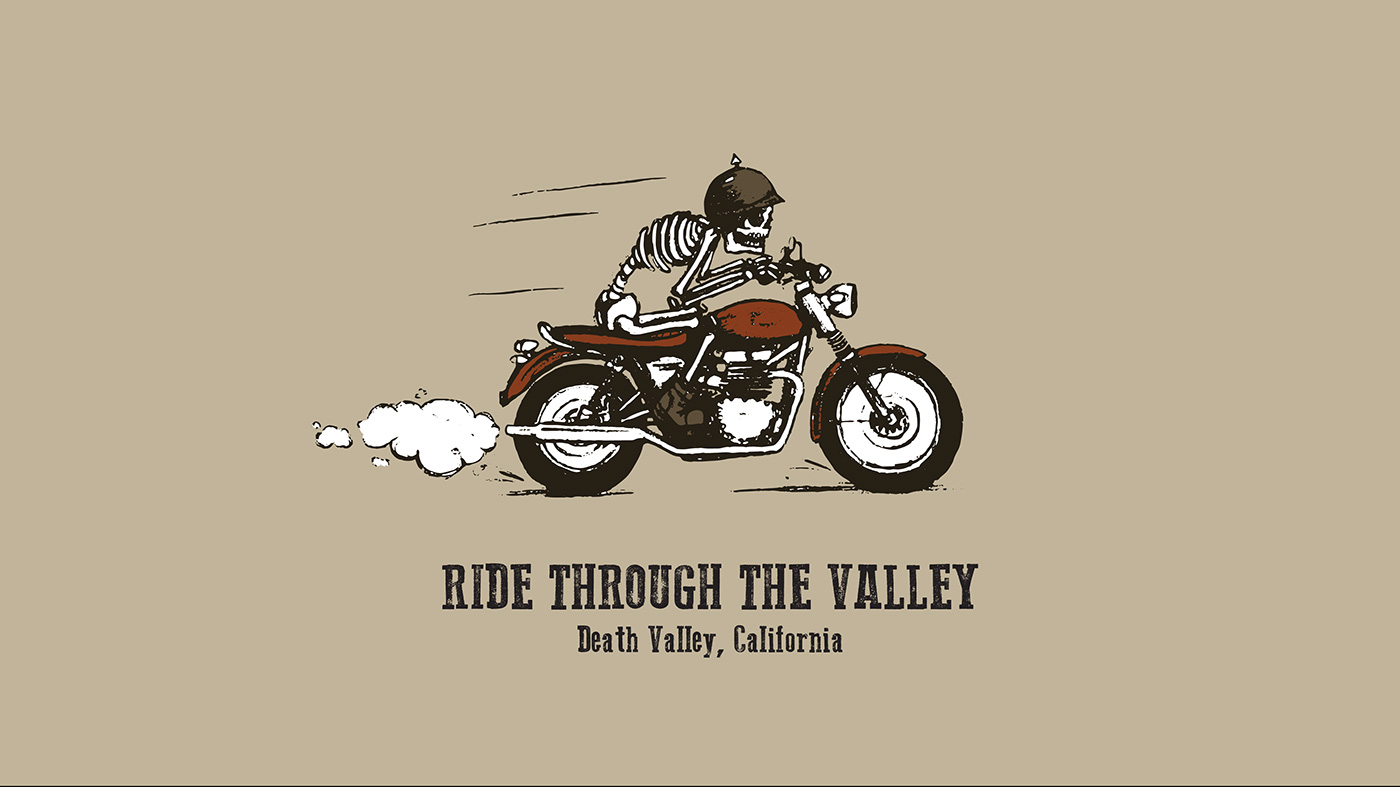 skeleton death Death Valley Bike motorcycle Hammock California
