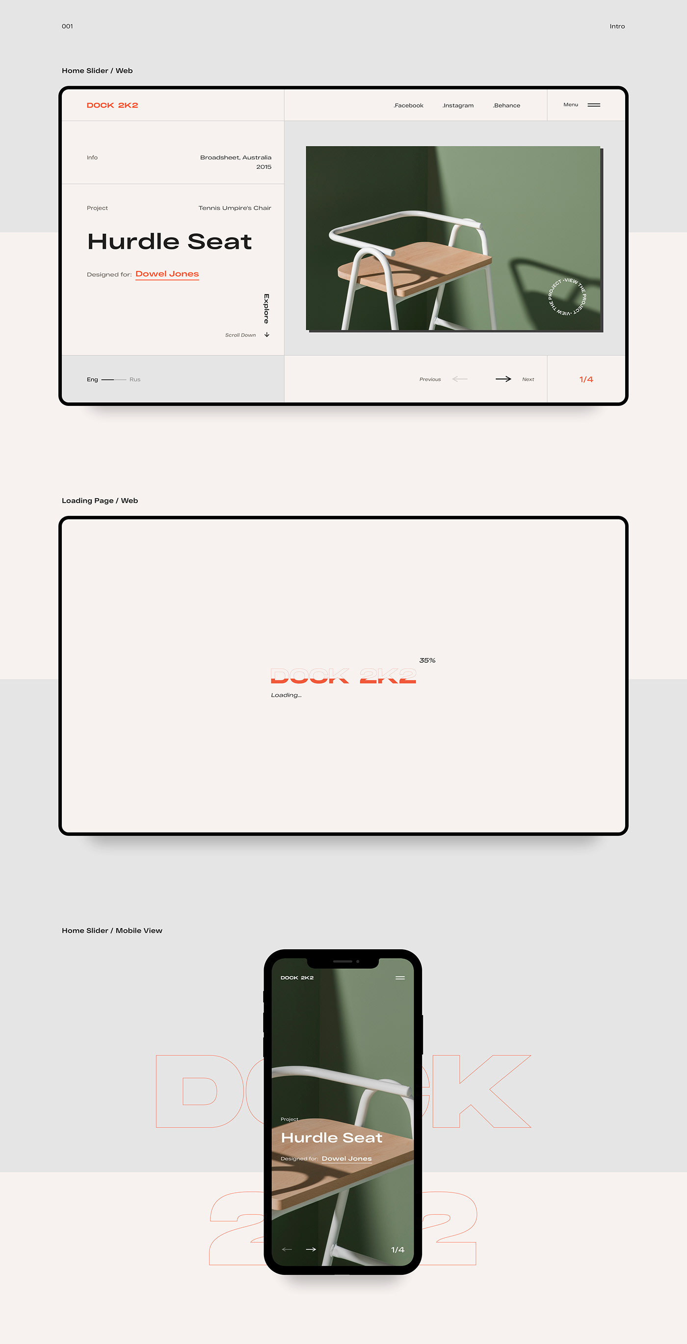 Website interaction Responsive UI ux typography   furniture portfolio Web Design  studio