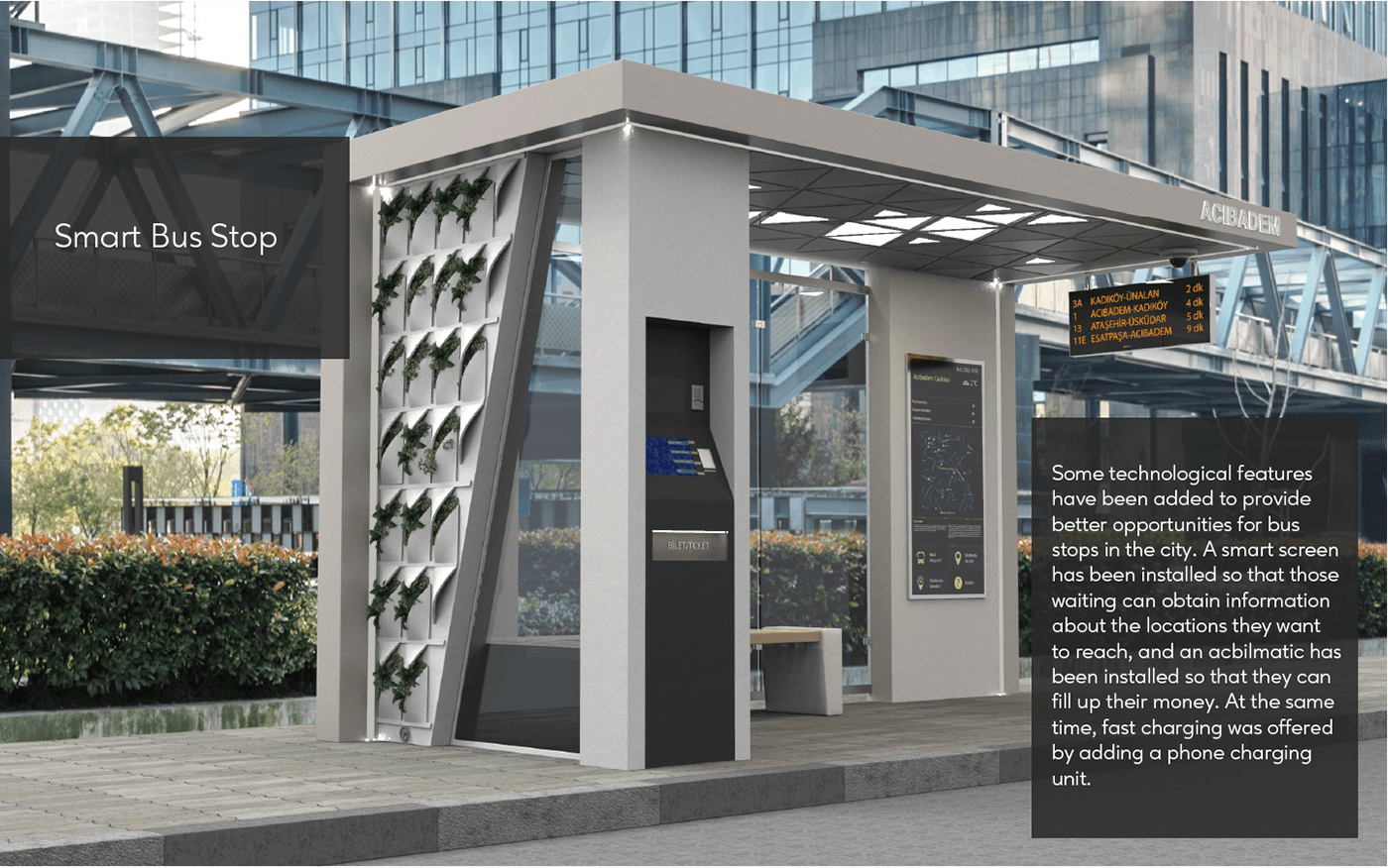 bus stop product design  3D Render architecture keyshot industrial design  design modeling visualization