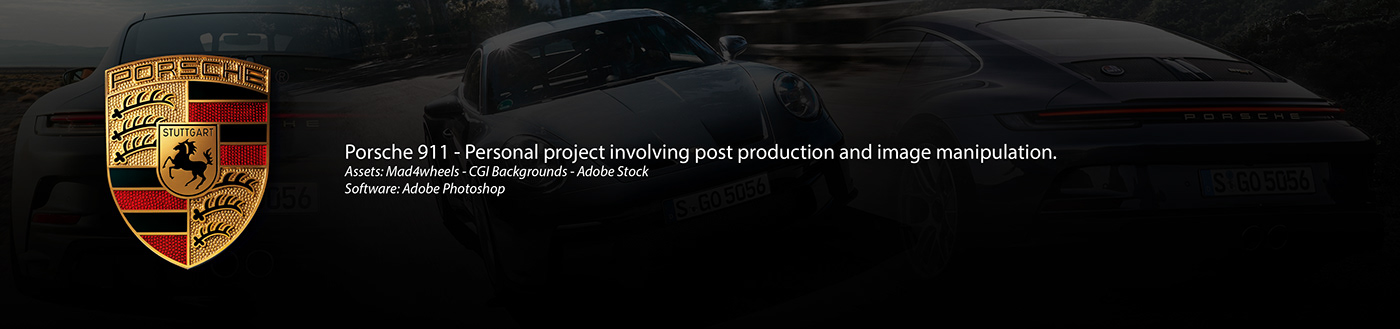 Porsche car retouch visualization Adobe Photoshop Advertising  Automotive Photography Porsche 911 automobile Digital Art 