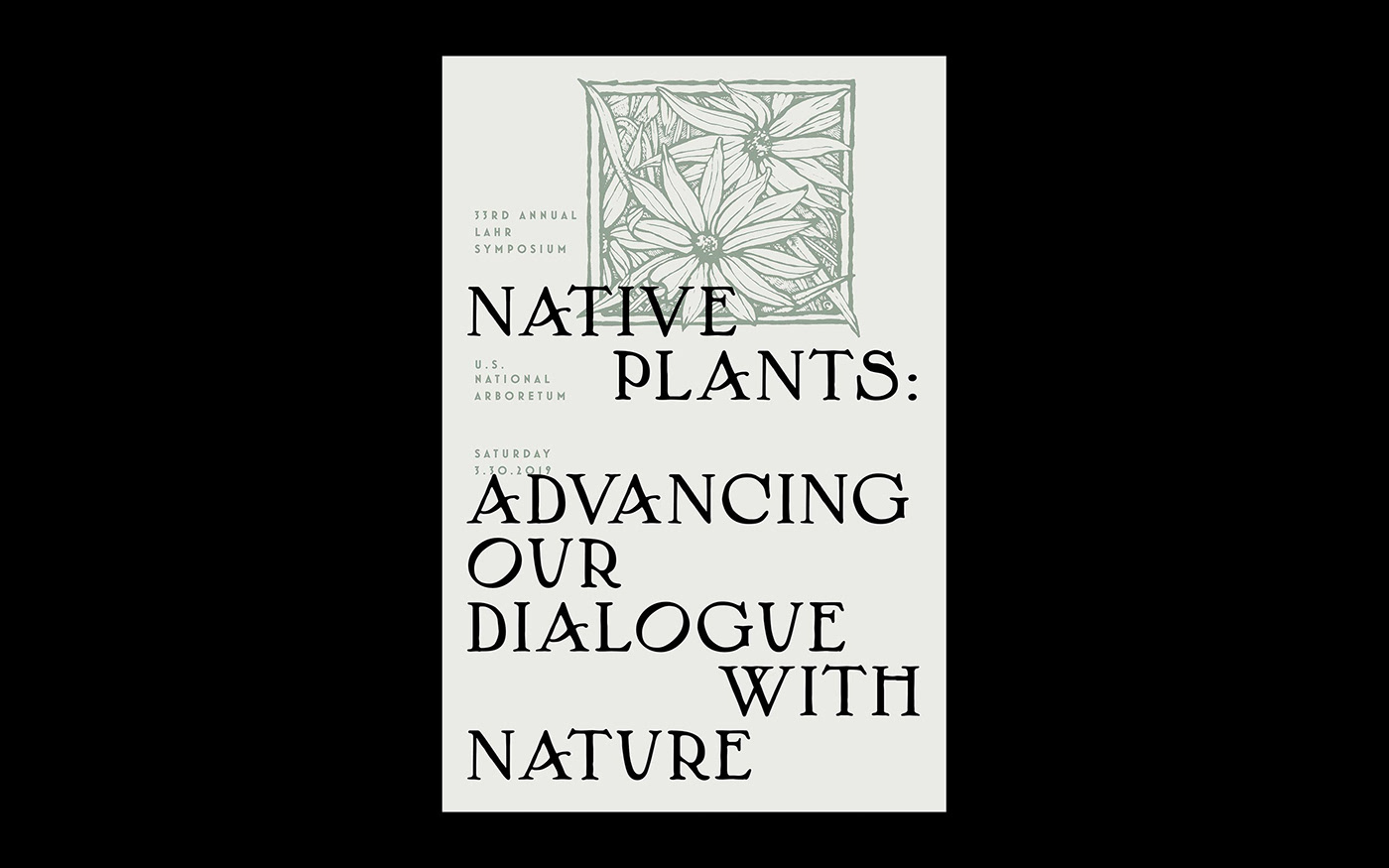 arboretum arts and crafts editorial green plants postcard poster symposium USDA