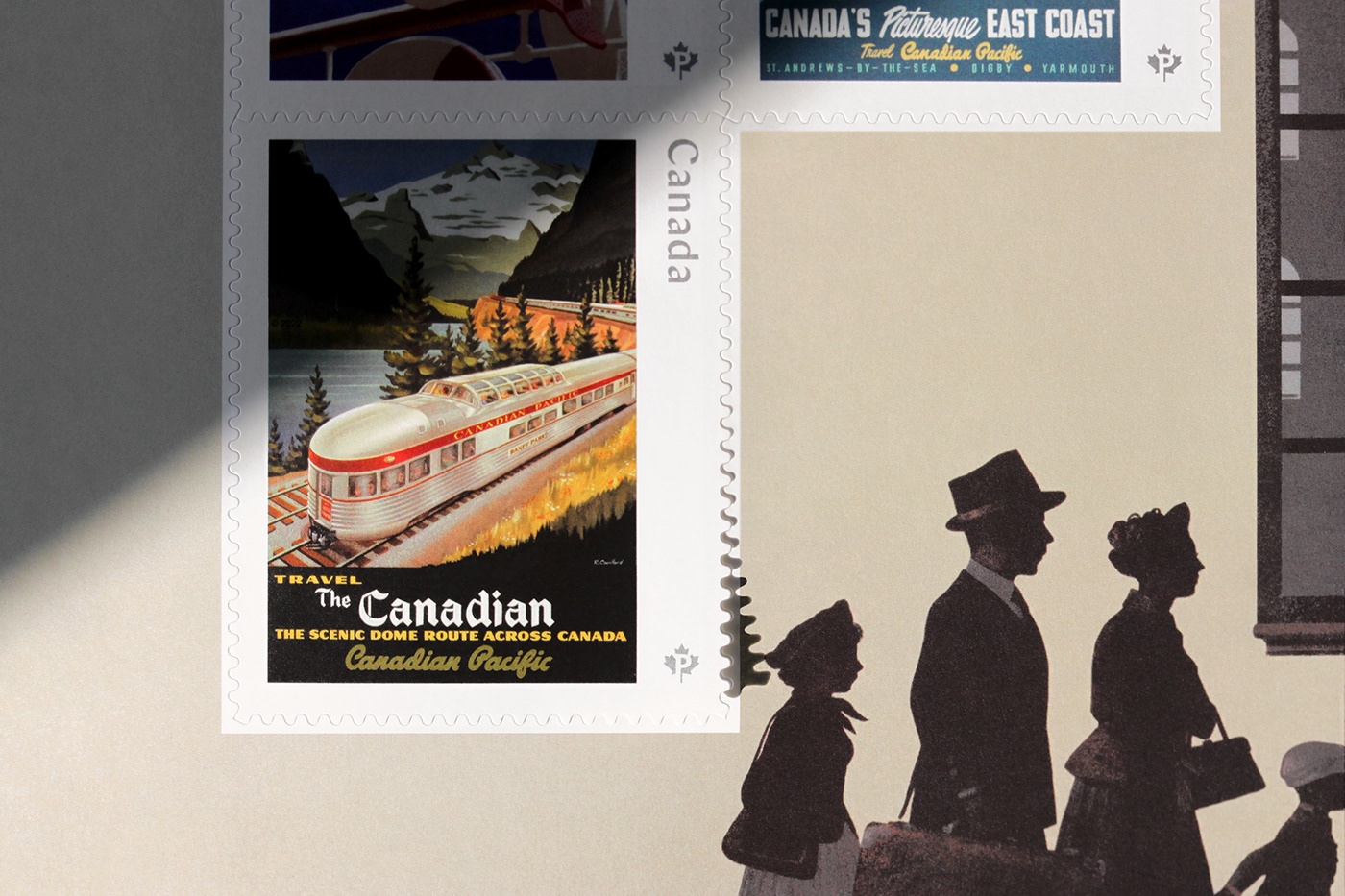 Canada graphic design  posters print stamp typography   vintage