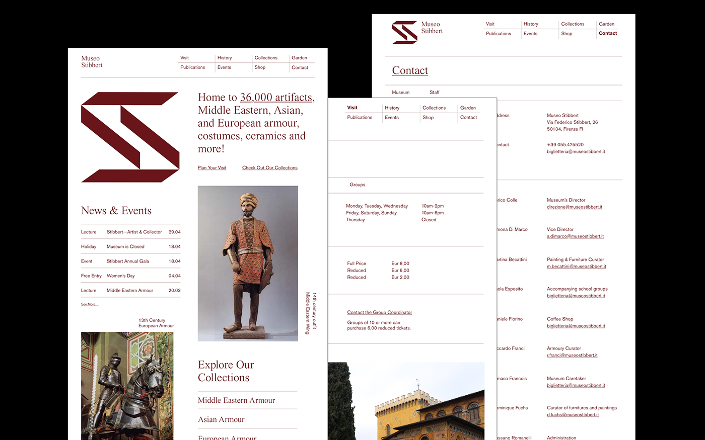 museum Italy museo stibbert identity branding  student institution adobeawards