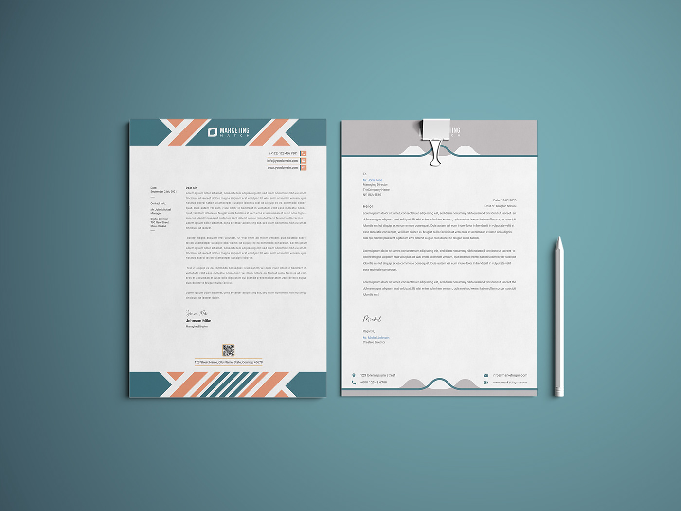 2021 letterhead branding  Corporate Identity design identity logo portfolio self branding Stationery visual identity