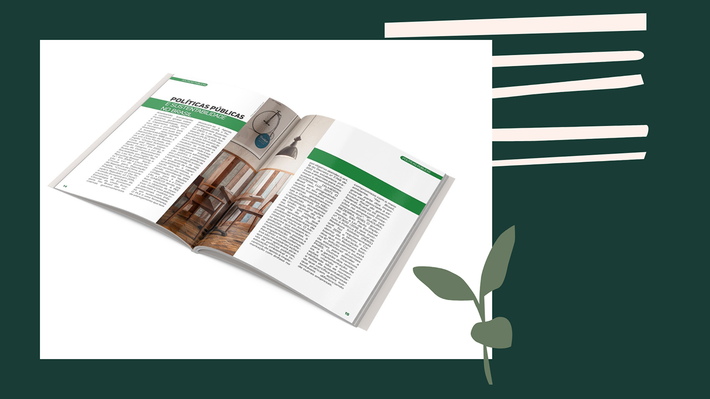 design diagramação eco green InDesign magazine mestrado publicação revista sustentável