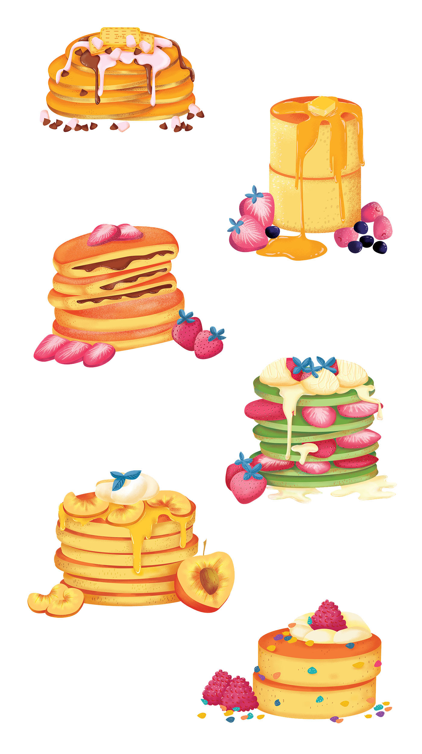ILLUSTRATION  Food  pancake food illustration
