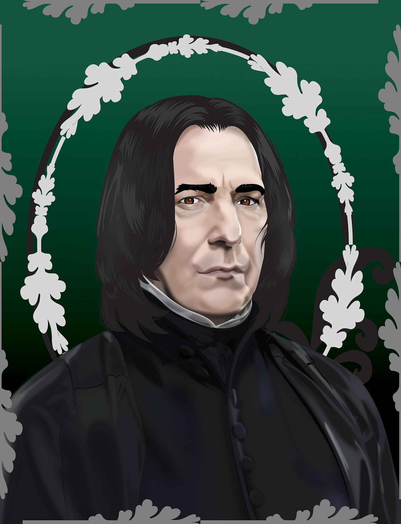 Harry Potter 'Professor Snape' vector portrait on Behance