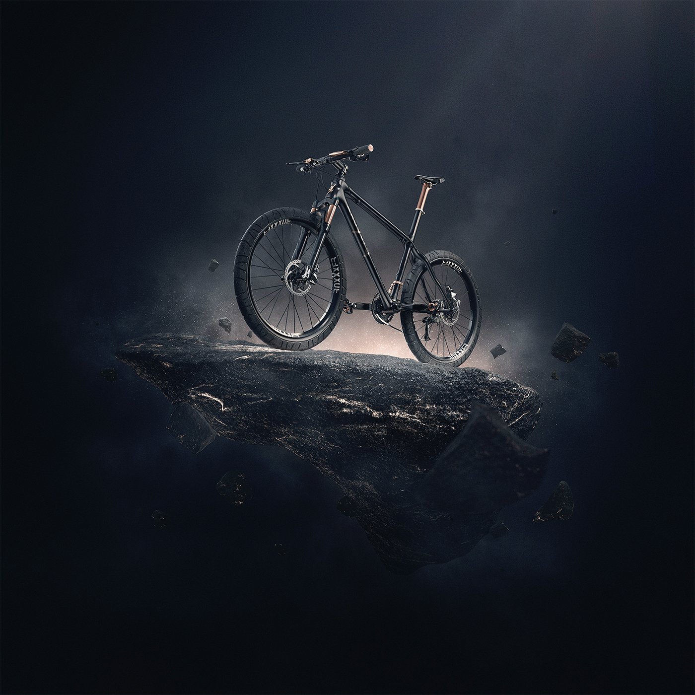 Bike roxxer CGI product virtual photography mountainbike dark look digital creation