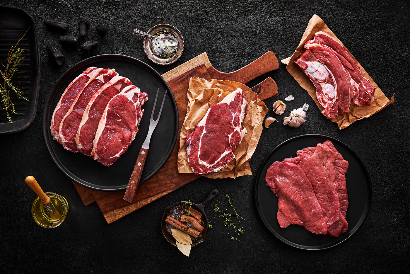 Advertising  beef brand identity Food  food photography food styling meat menu restaurant steak