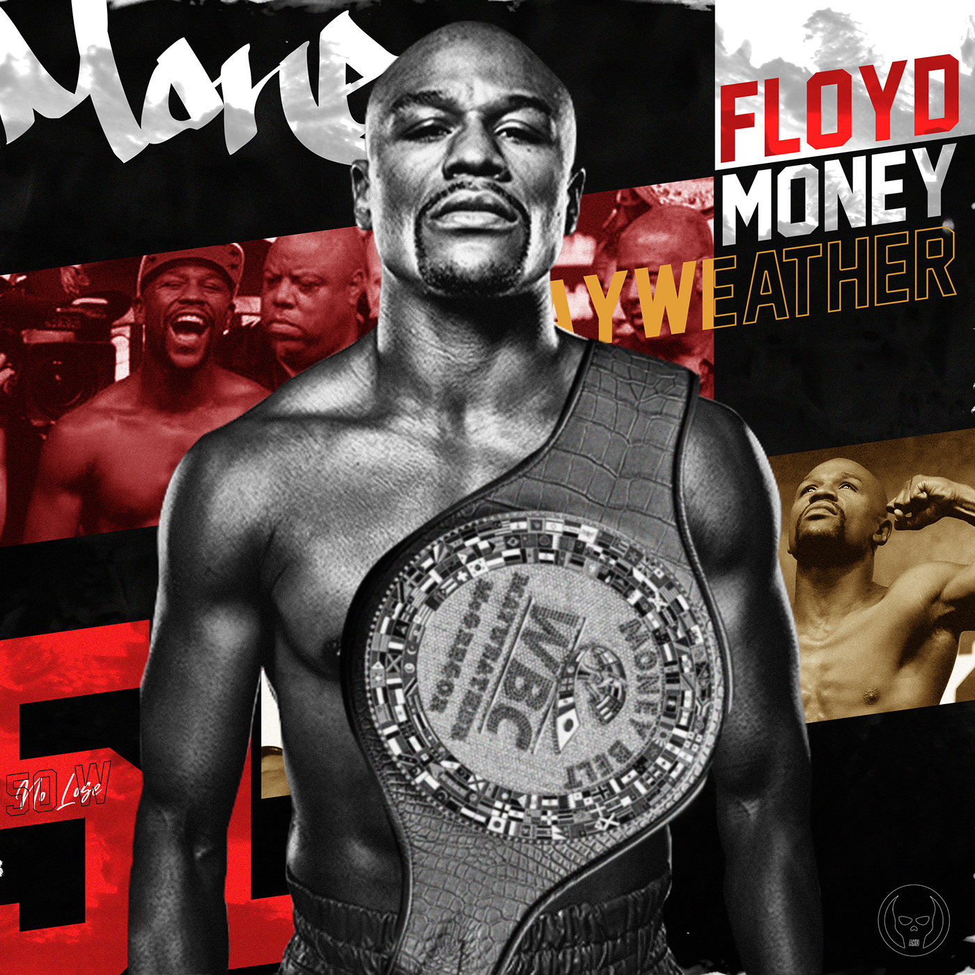 wallpaper Boxing photoshop design effects Floyd Mayweather UI ux money WBC