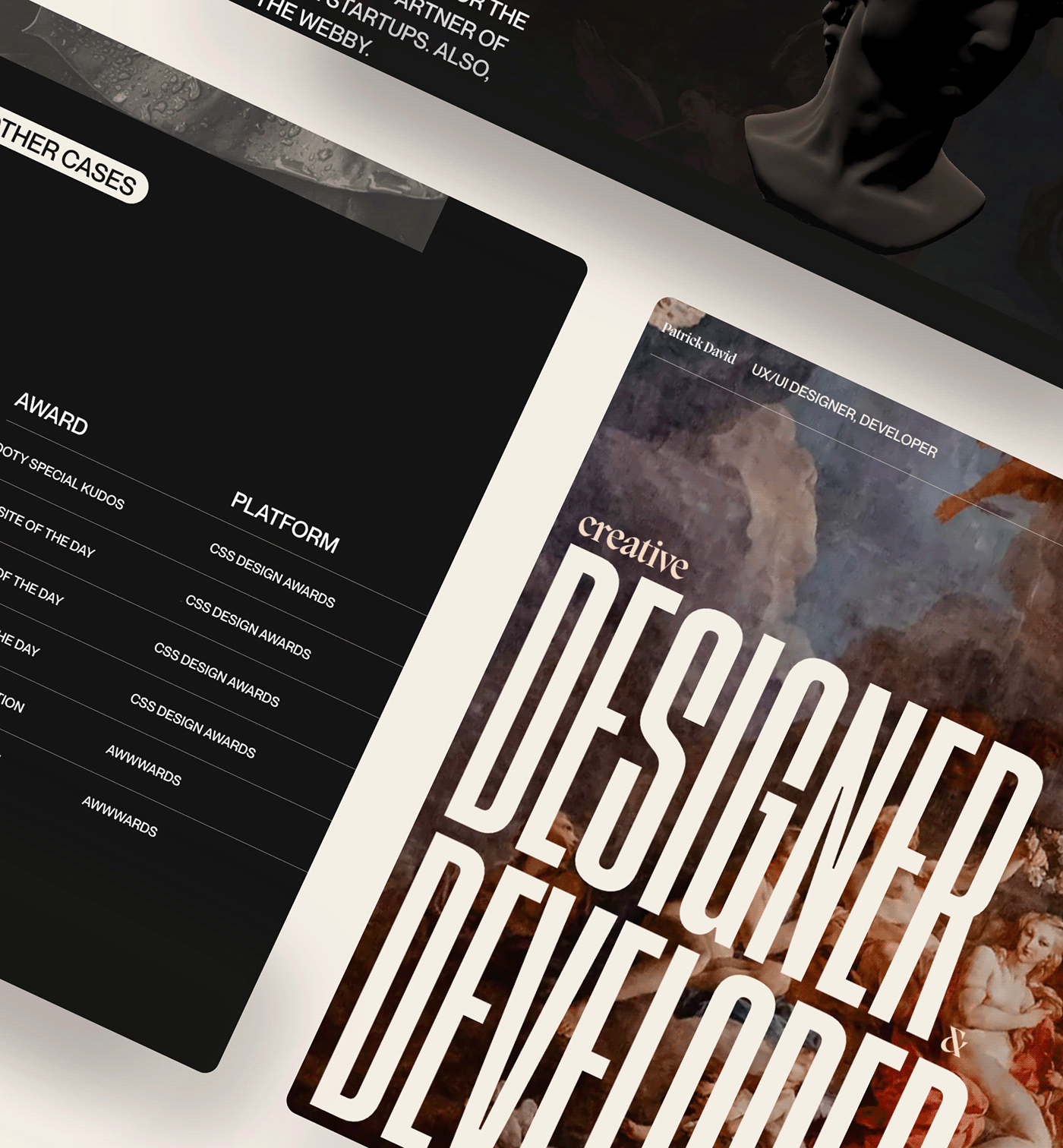Brutalism Brutalist design minimal One Page portfolio Progetto web typography   Web Design  Website