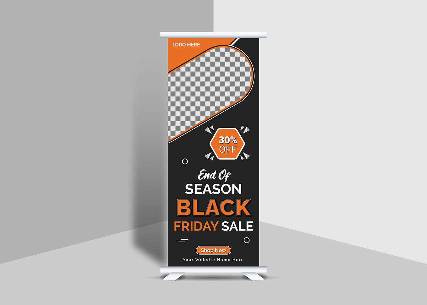 rollup roll up banner marketing   black friday sale banner Graphic Designer brand identity Roll Up design Advertising 