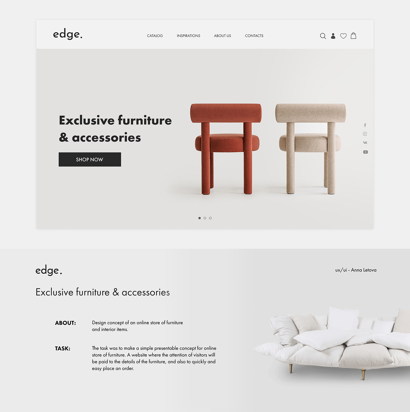 e-commerce furniture furniture store Interior Minimalism online-store shop store UI/UX Website