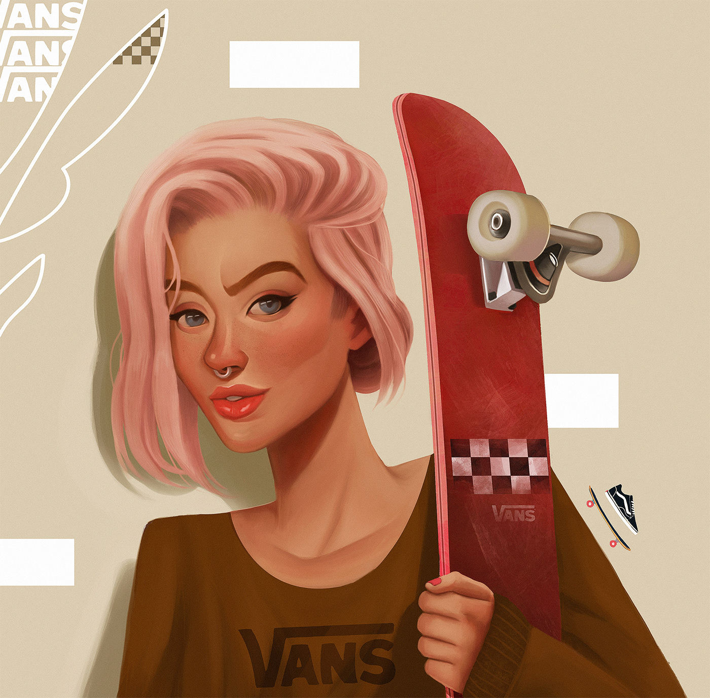 Vans design creative lifestyle Character campaign inspiration brand Illustrator bold colors