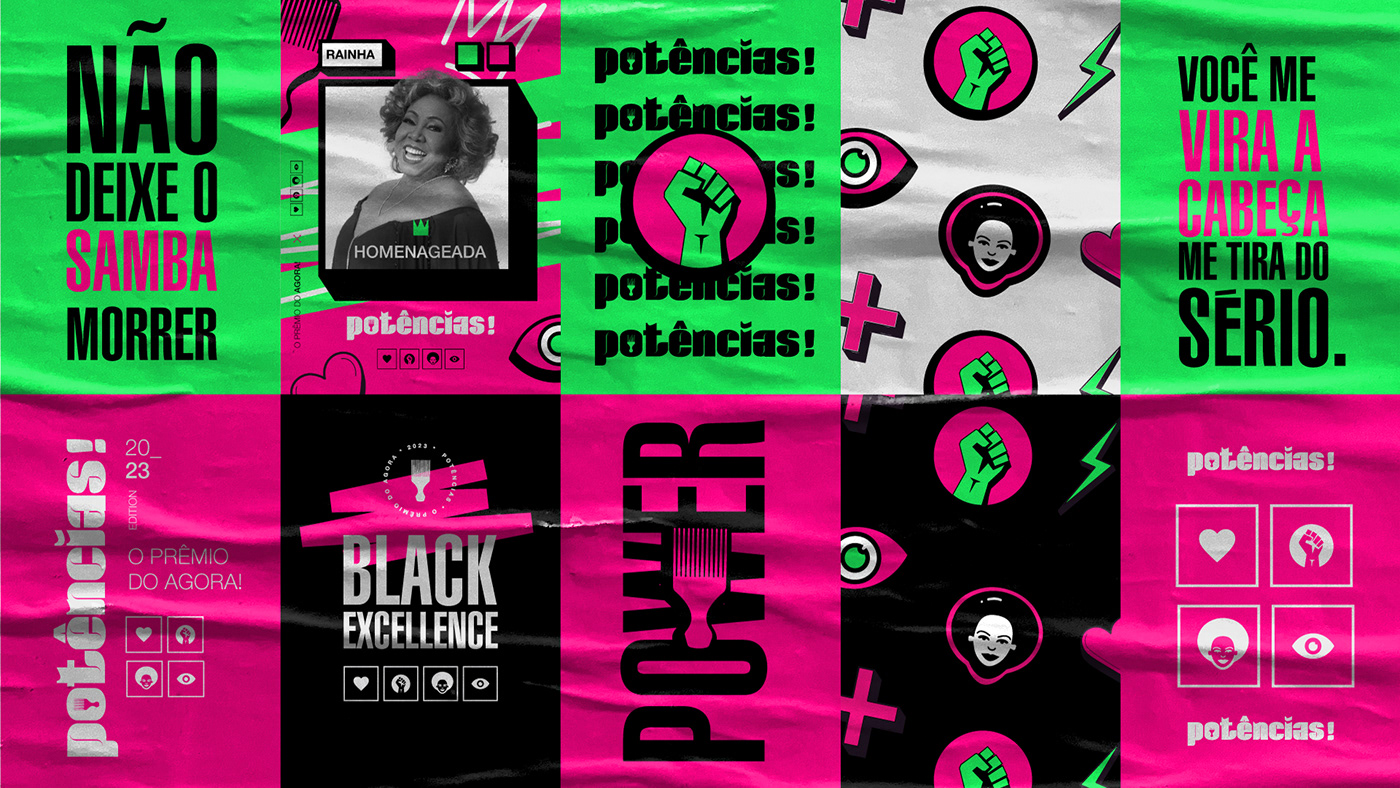 festival colors black afro afrofuturism design branding  identity Social media post modern