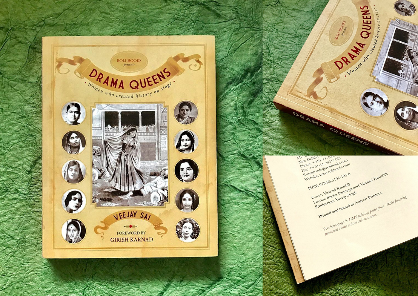 book design publication Layout Design book cover Theatre drama India colonial art deco regional