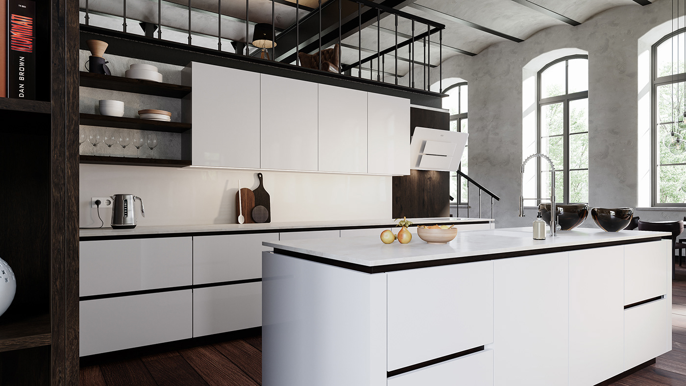 3D 3dmax archviz cgirendering corona Interior kitchen Render rendering visualization