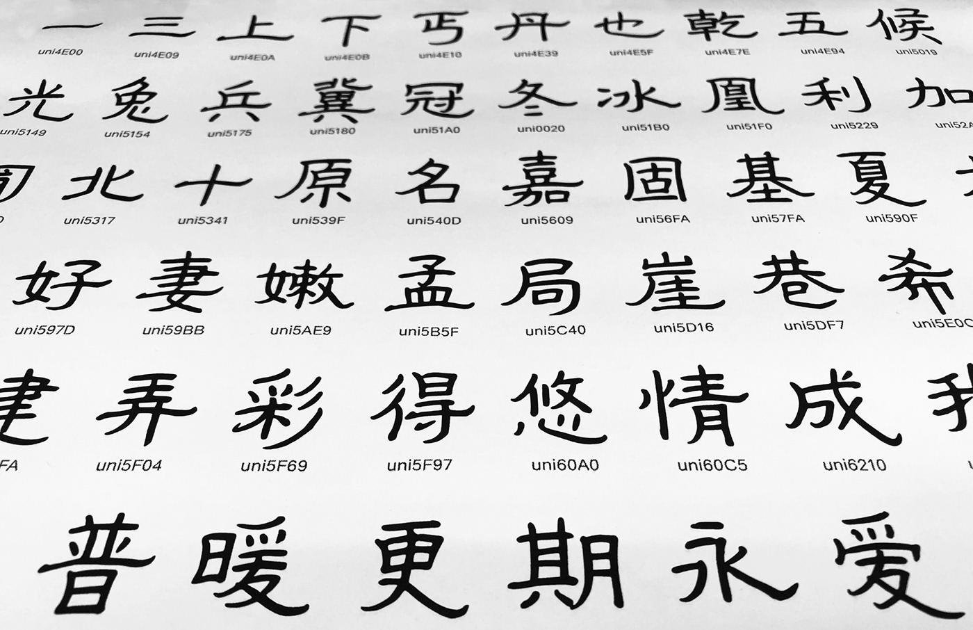 隸書 楷書 Script chinese simplified chinese font design