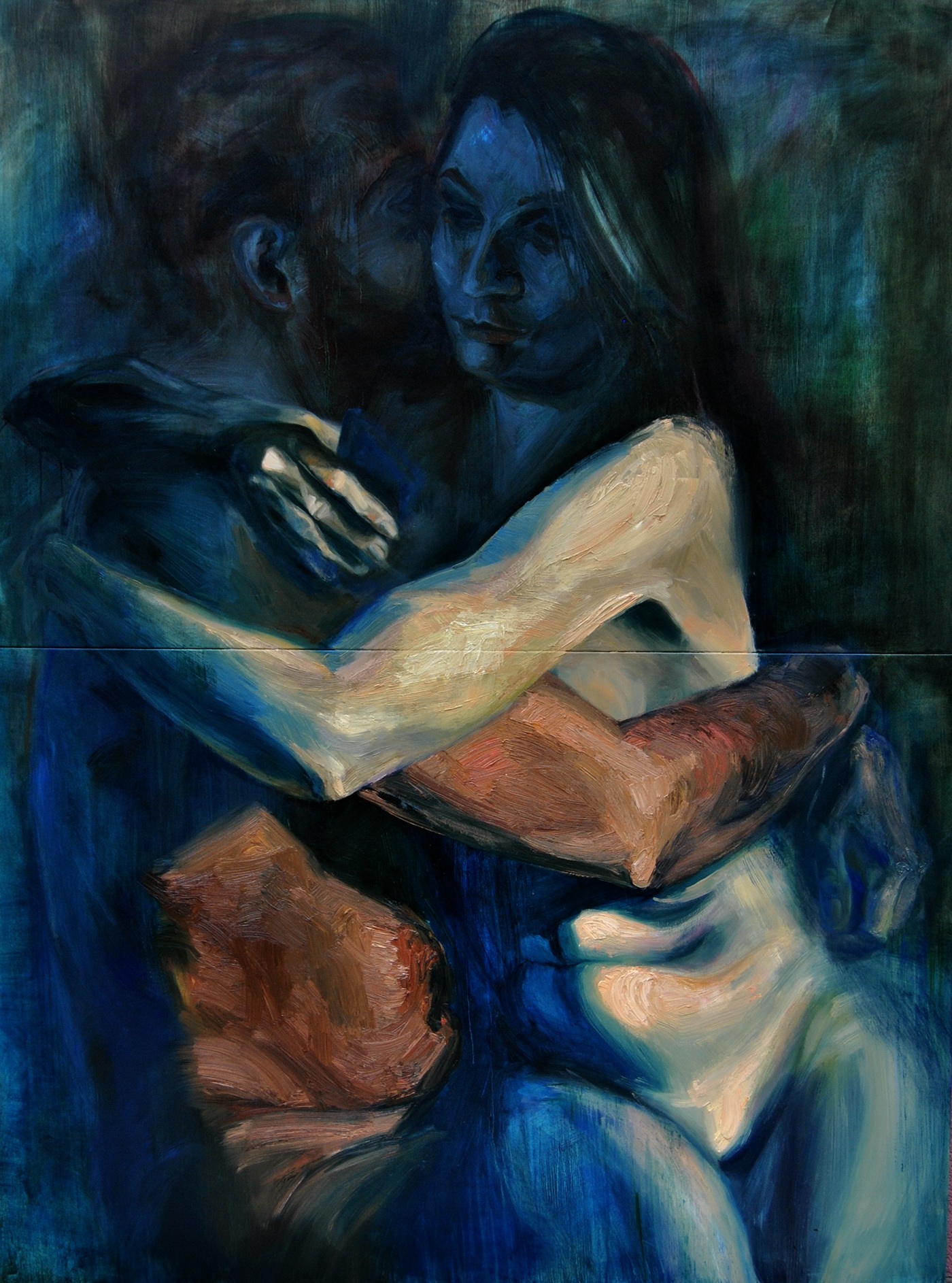 figure art akt katarina nedeljkovic nude oil on canvas colors painting   figurative painting
