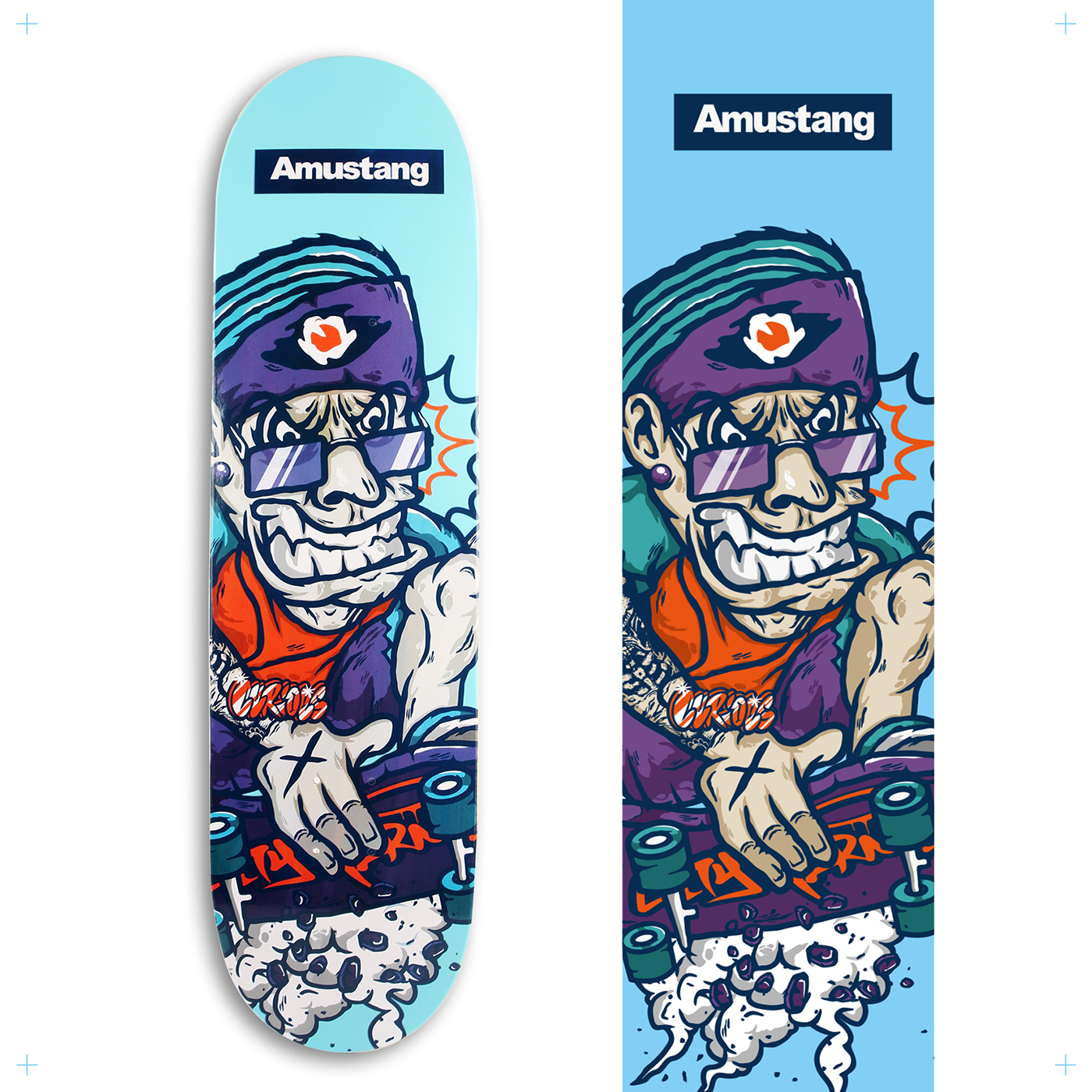 skateboarding amustang CURIOUSBOY illustrations design subculture shanghai