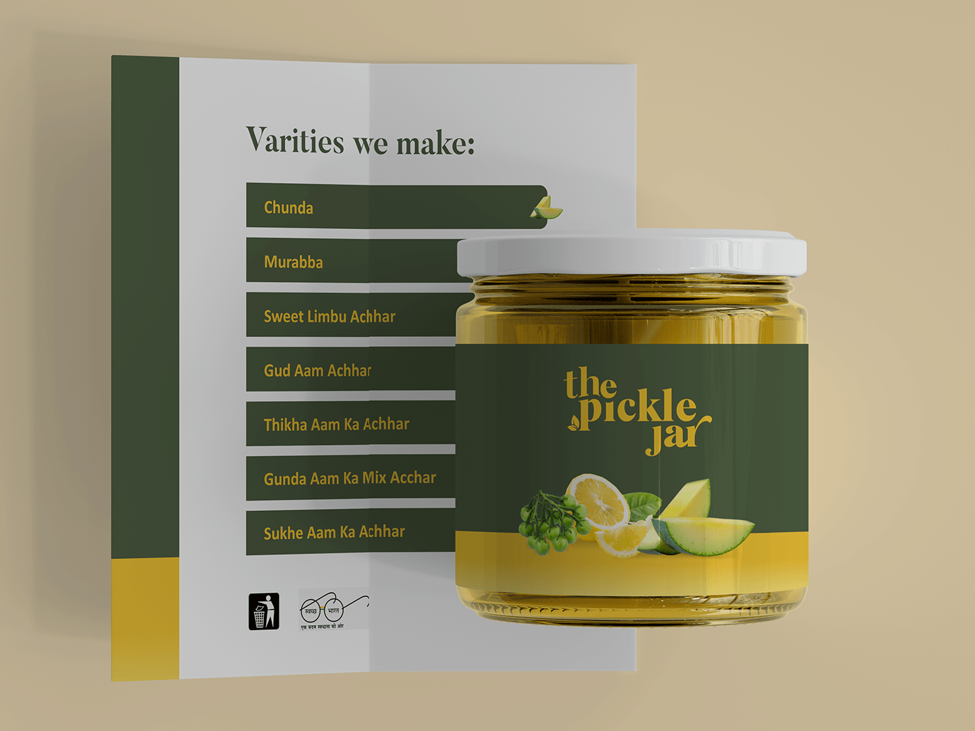 Advertising  Brand Design jar jardesign label design labeling Packaging pickle product design  visual identity