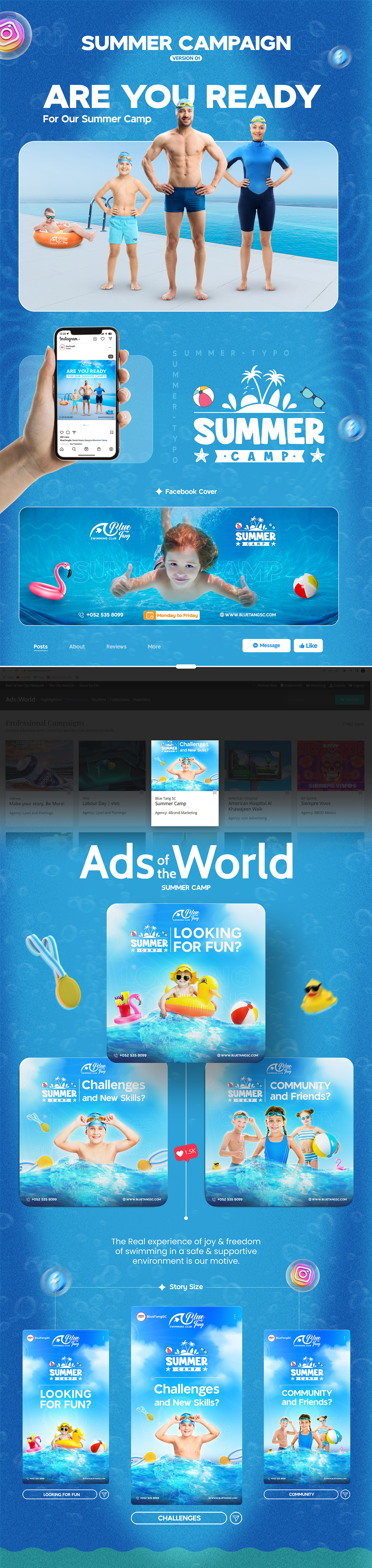 graphic design  Social Media Design Advertising  designer swimming ads adsoftheworld Adobe Photoshop adobe illustrator Social media post