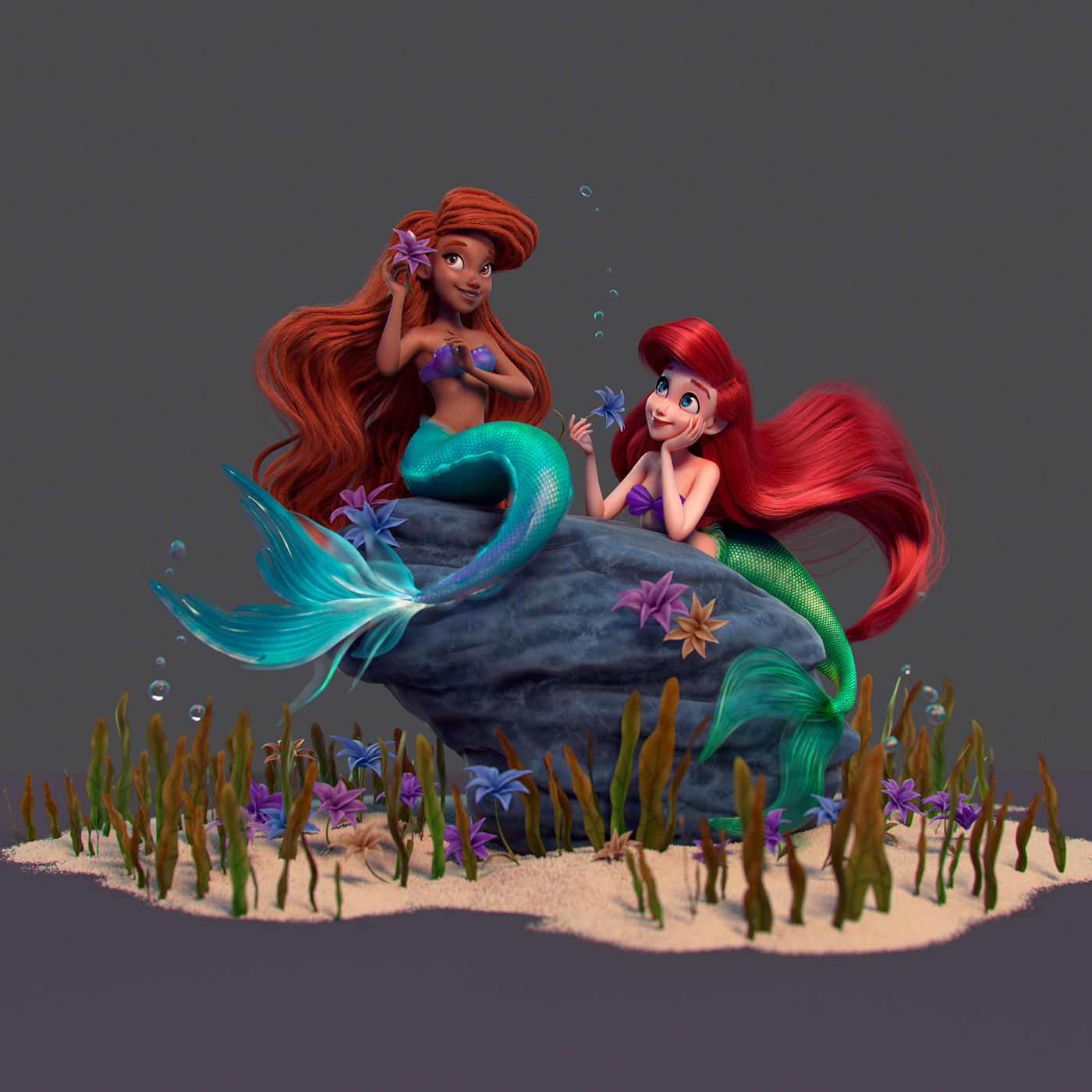 3ds max artist artwork cartoon Character design  Digital Art  disney fantasy ILLUSTRATION  mermaid