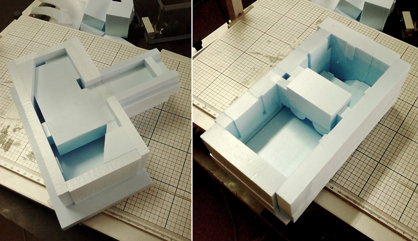 plaster model architectural model maquette housing belgium vlaanders 1:50 1:100 hand made