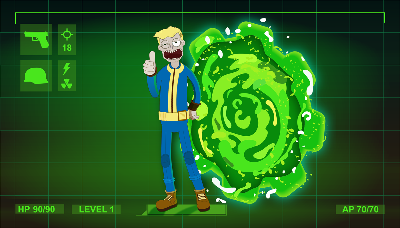 fallout rick and morty Vault Vaultboy
