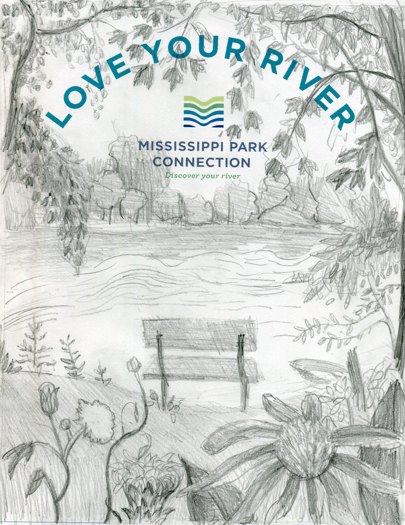 cityscape digital painting Drawing  ecosystem ILLUSTRATION  Landscape Park river vector