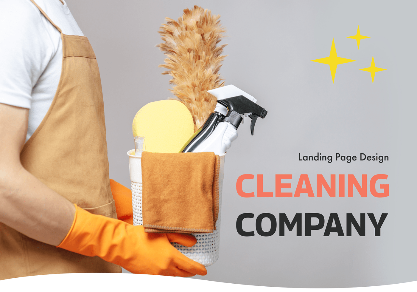 cleaning company Figma homepage landing page photoshop service клінінгова lending