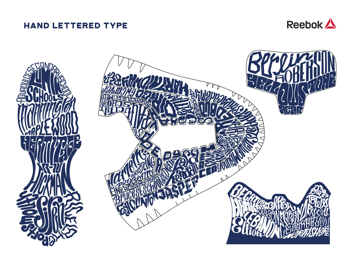 footwear industrial design  typography   HAND LETTERING type