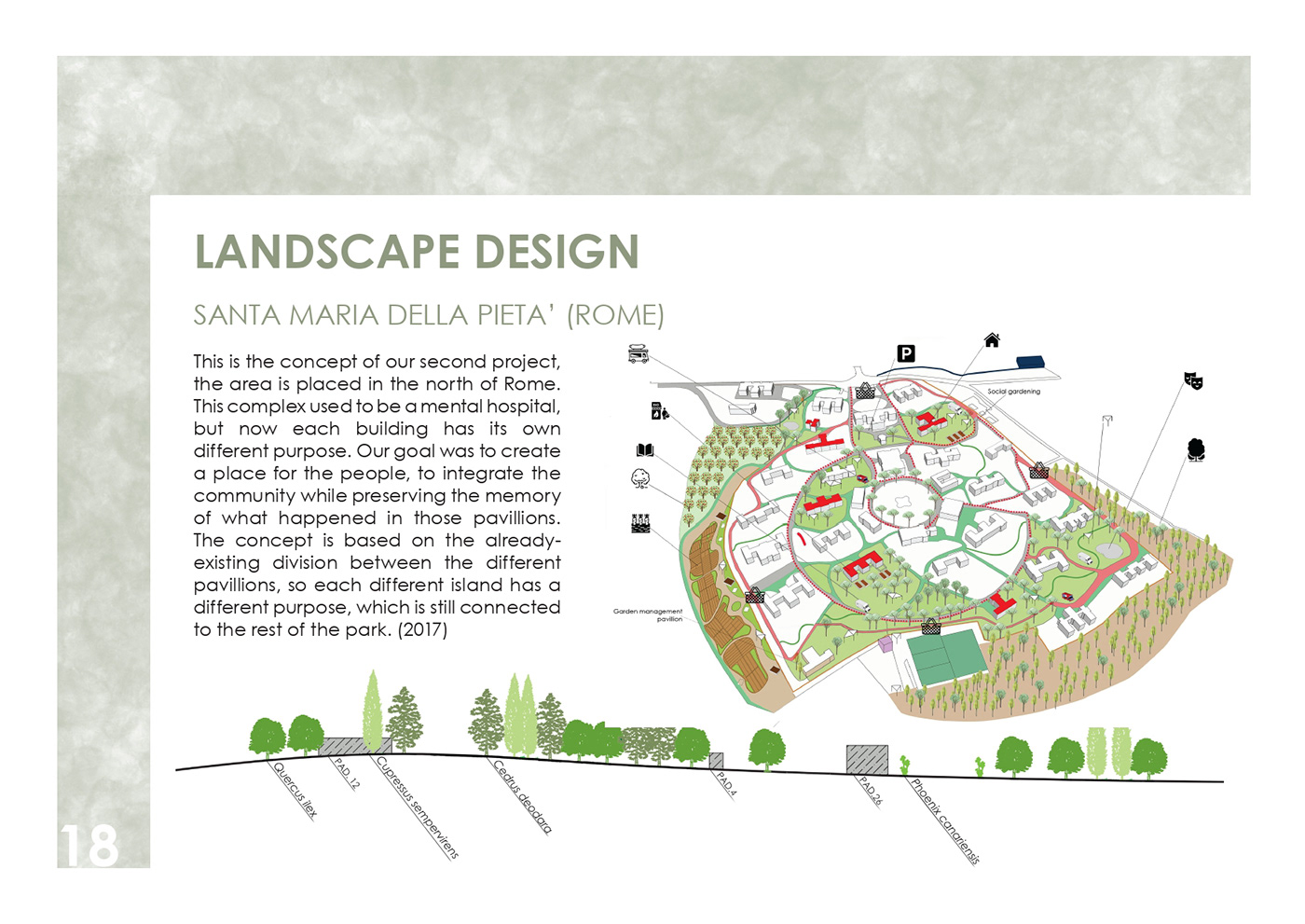 Italy Landscape Landscape Architecture  Landscape Design LANDSCAPE REVITALIZATION Rome urban park