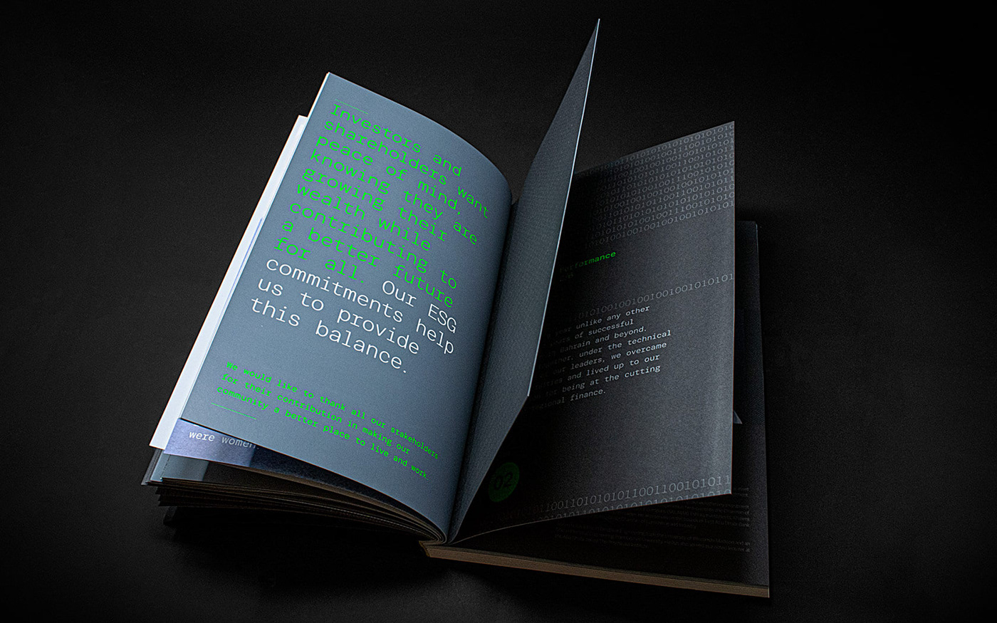 annual report corporate foil Layout minimal Packaging print Technology typographic typography  