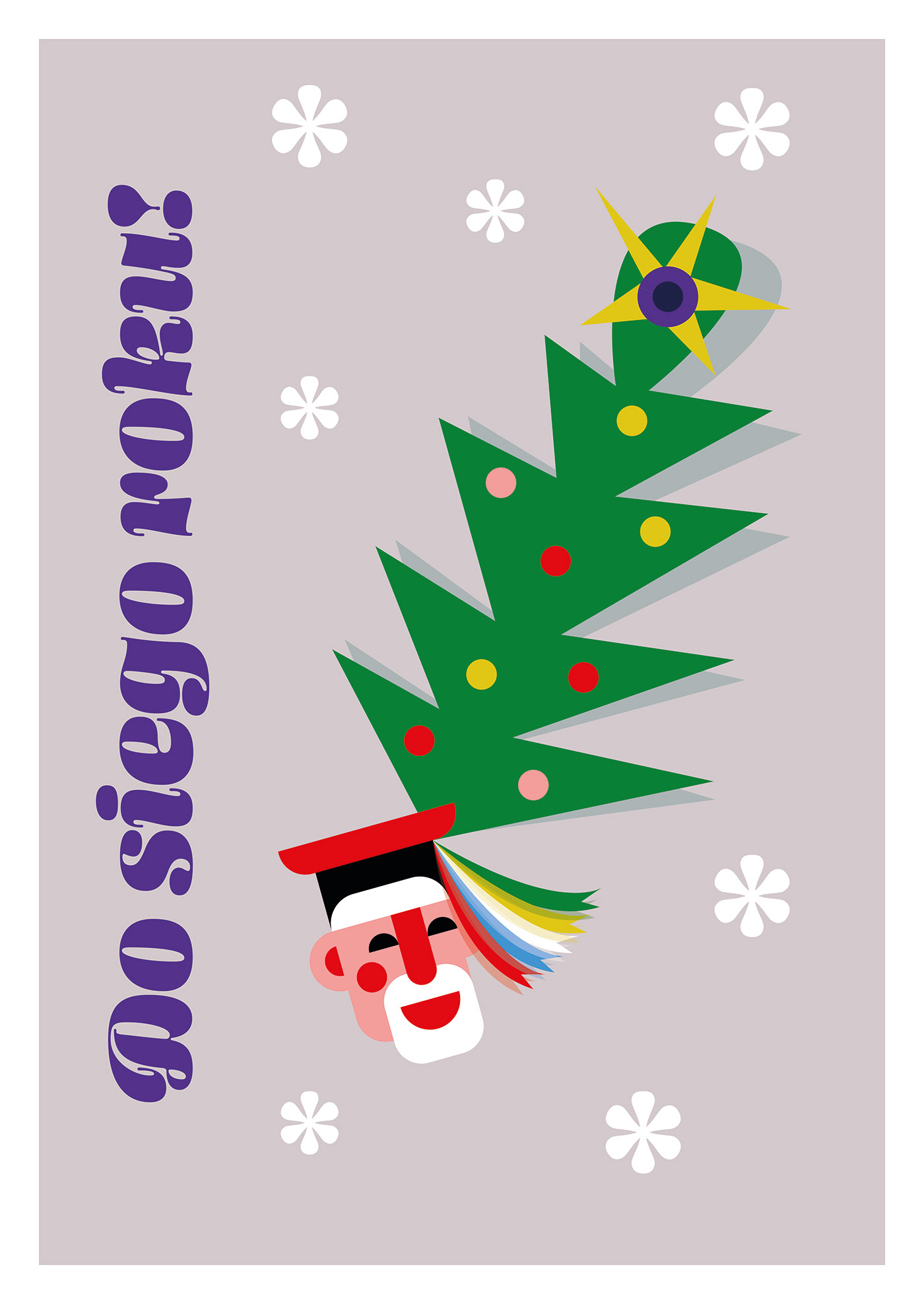 adobe illustrator card Christmas design Digital Art  ILLUSTRATION  modern poster typography   vector