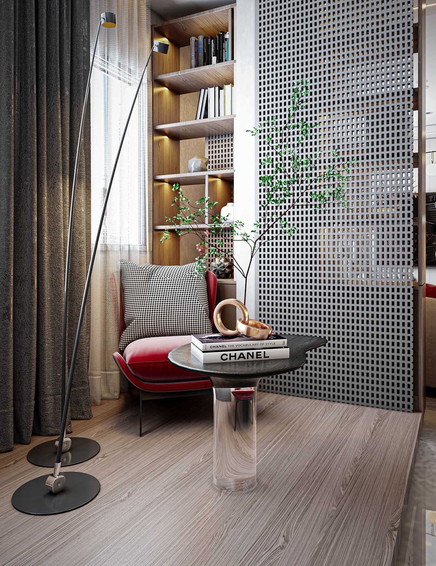 indoor interior design  vray 3ds max Reading armchair sofa visualization corona architecture