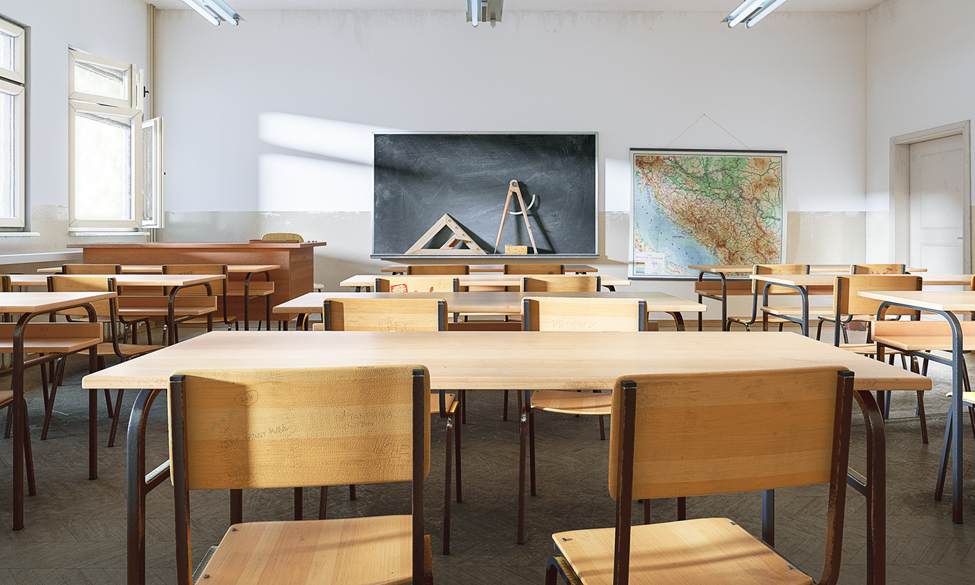 classroom school architecture Interior Render CGI Digital Art  ILLUSTRATION  vray modo