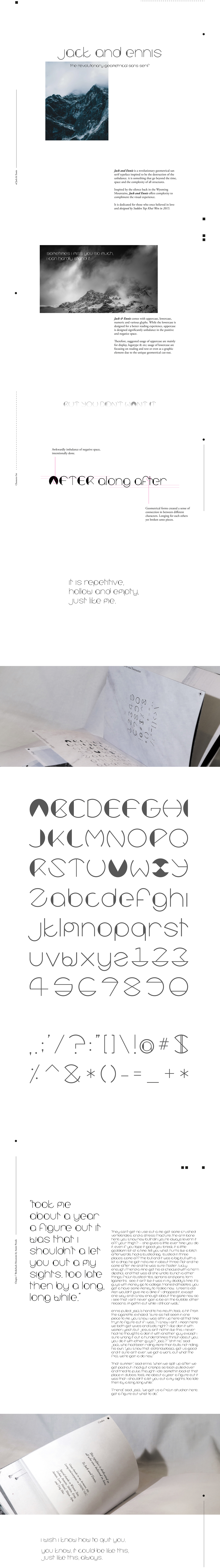 typo Typeface san serif grey Brokeback mountain new font minimal Free font typography  