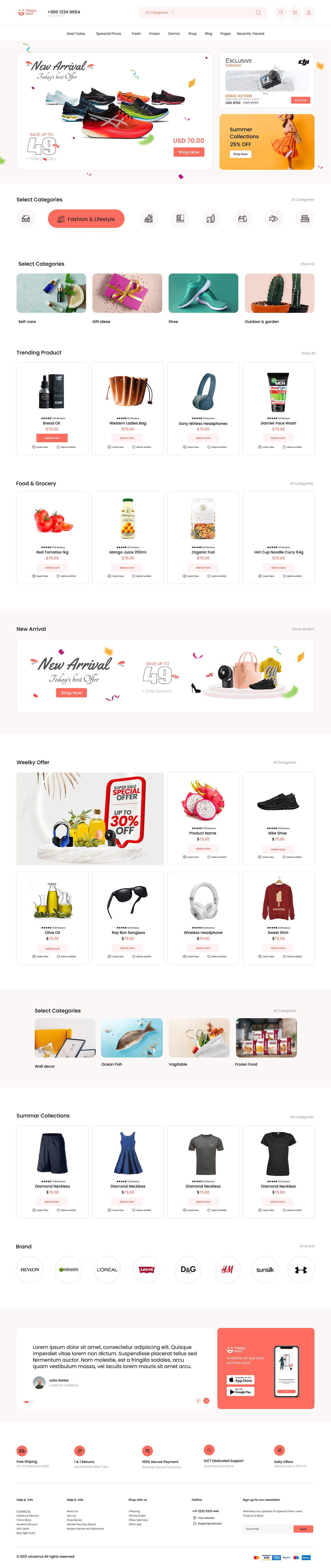 Ecommerce Figma landing page shop Shopping ui design UI/UX uiux ux Website