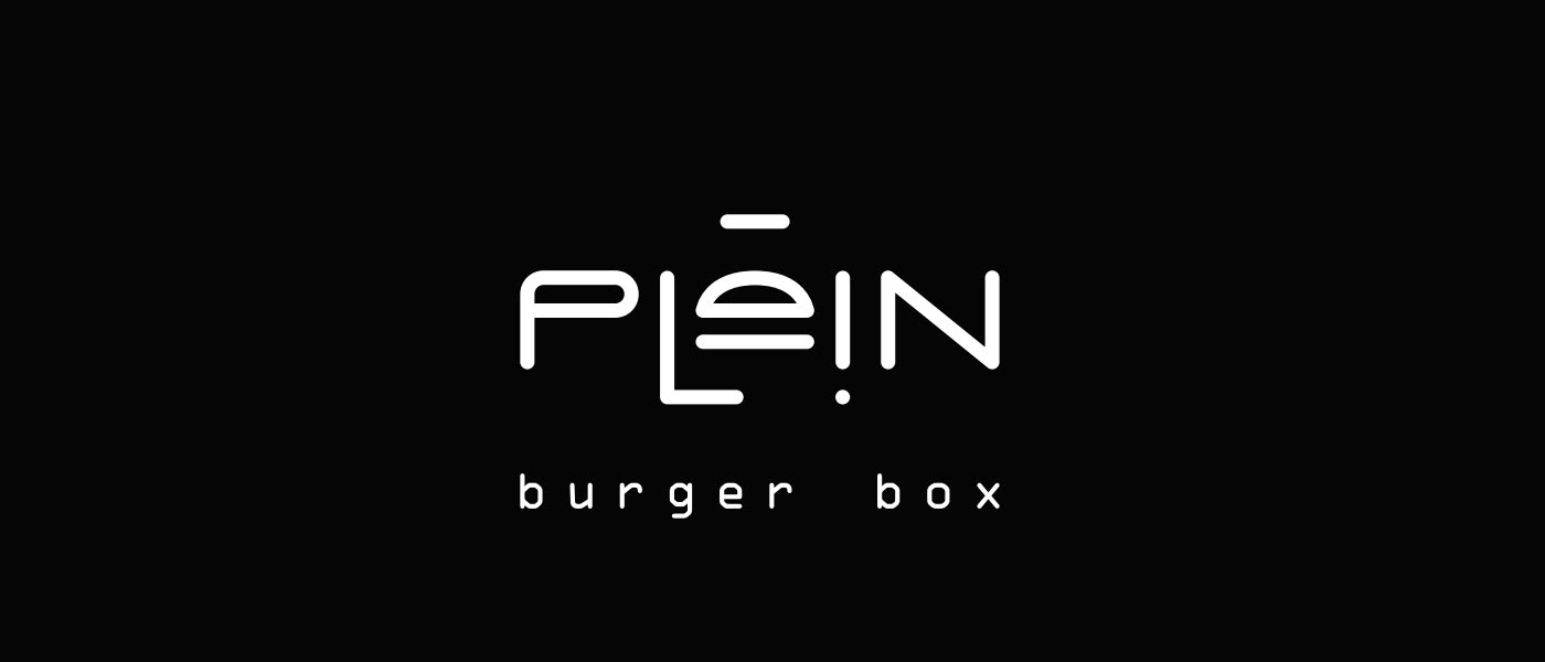 logo logo restaurant Logotype minimalist logo packaging design plein burger plein burger box
