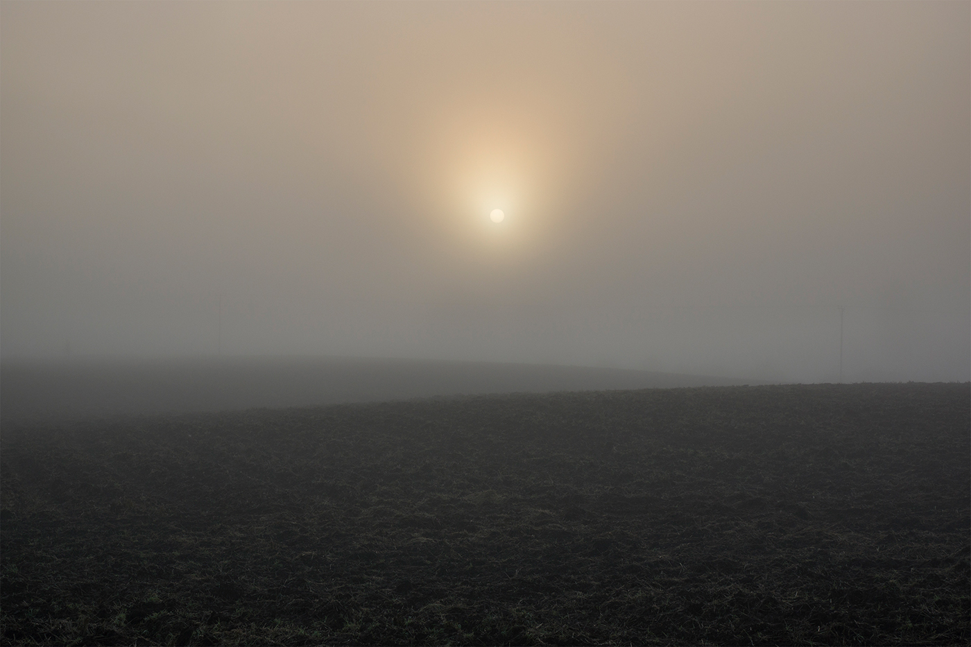 fields rural fog Landscape Minimalism